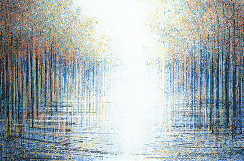 Lakeside Trees In Autumn di Marc Todd, Pittura in vendita su Singulart