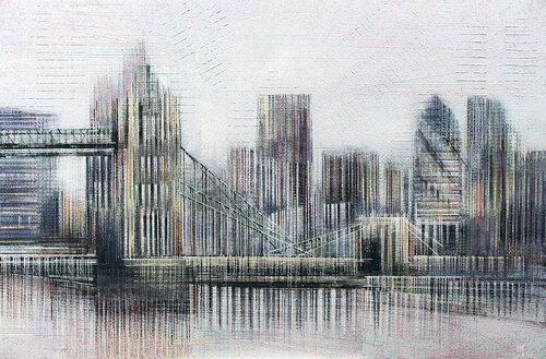 London In Hazy Light di Marc Todd, Pittura in vendita su Singulart