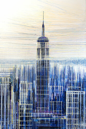 New York - The Empire State Building At Daybreak van Marc Todd, Schilderij te koop op Singulart