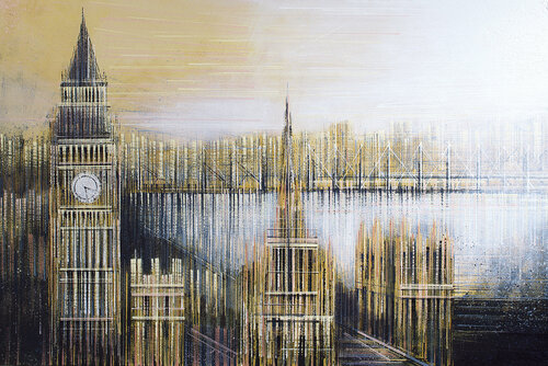 London - Big Ben As The Sun Sets di Marc Todd, Pittura in vendita su Singulart