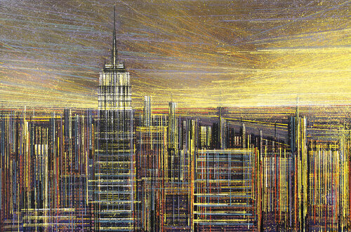 Sunset Over New York van Marc Todd, Schilderij te koop op Singulart