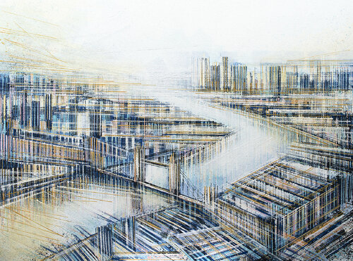 London In Soft Afternoon Light di Marc Todd, Pittura in vendita su Singulart