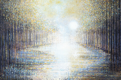 Lake Under Moonlight di Marc Todd, Pittura in vendita su Singulart