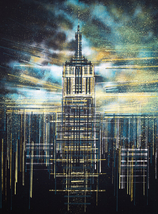 New York - The Empire State Building As Night Falls Marc Todd
