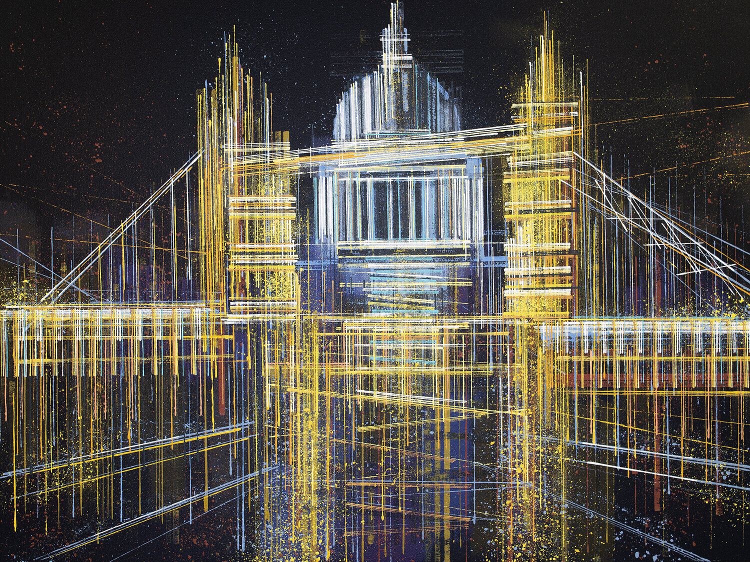 London - Tower Bridge And St Paul's Cathedral Composition Marc Todd