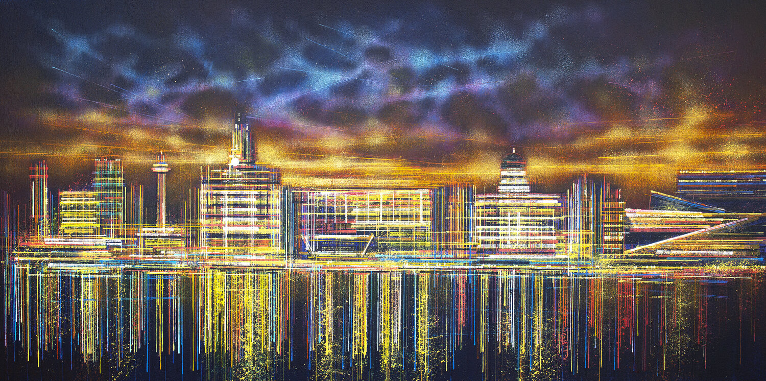 Liverpool Skyline At Night Marc Todd