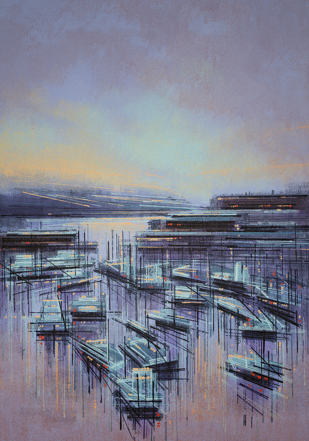 Harbour Boats At Sunset Marc Todd