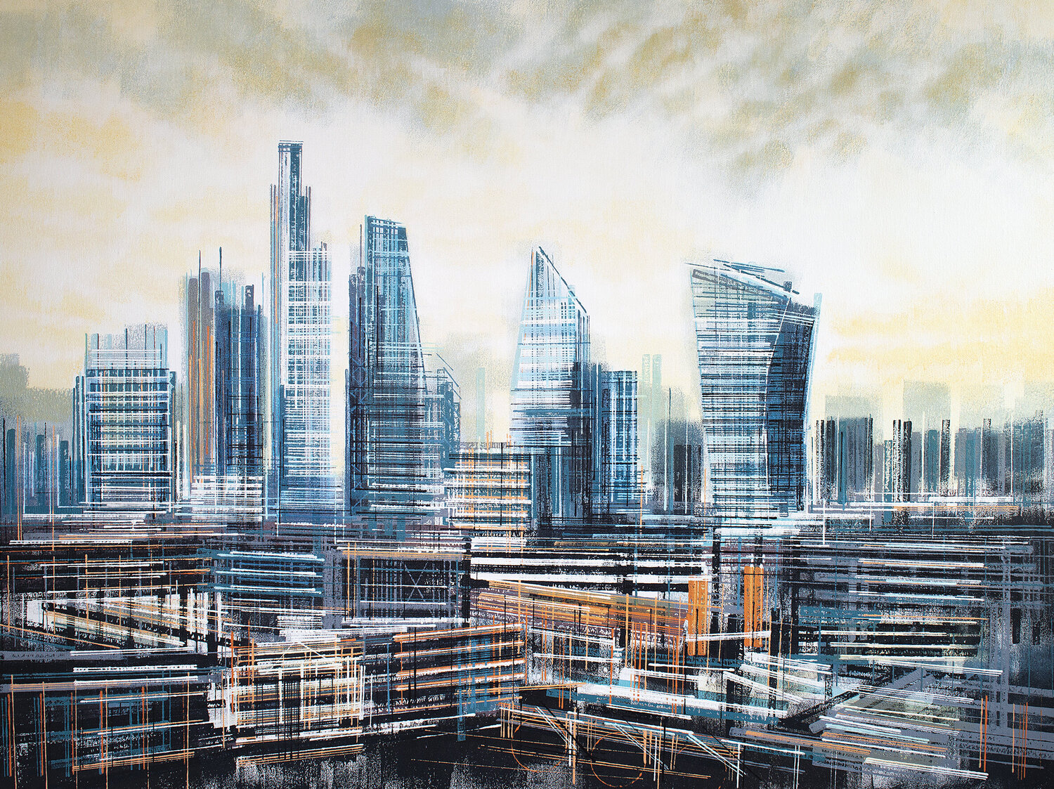 London City Skyline At Dusk Marc Todd