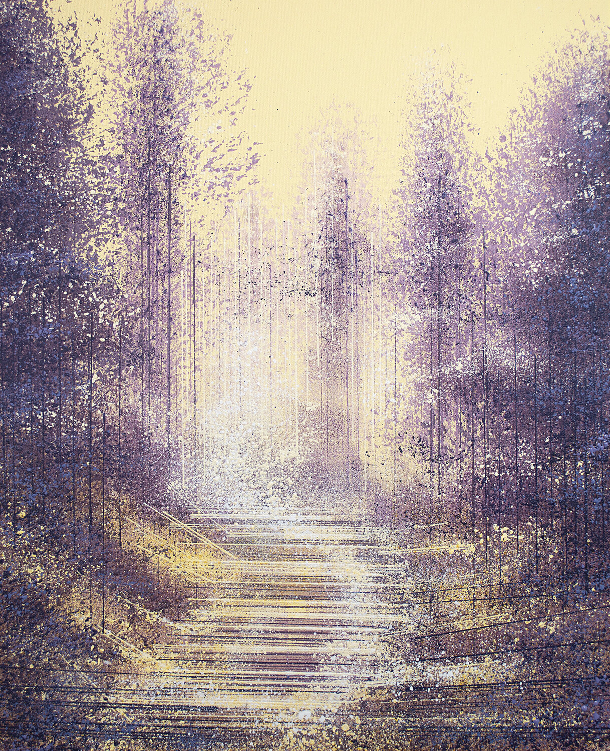 Forest Trees At Dusk Marc Todd