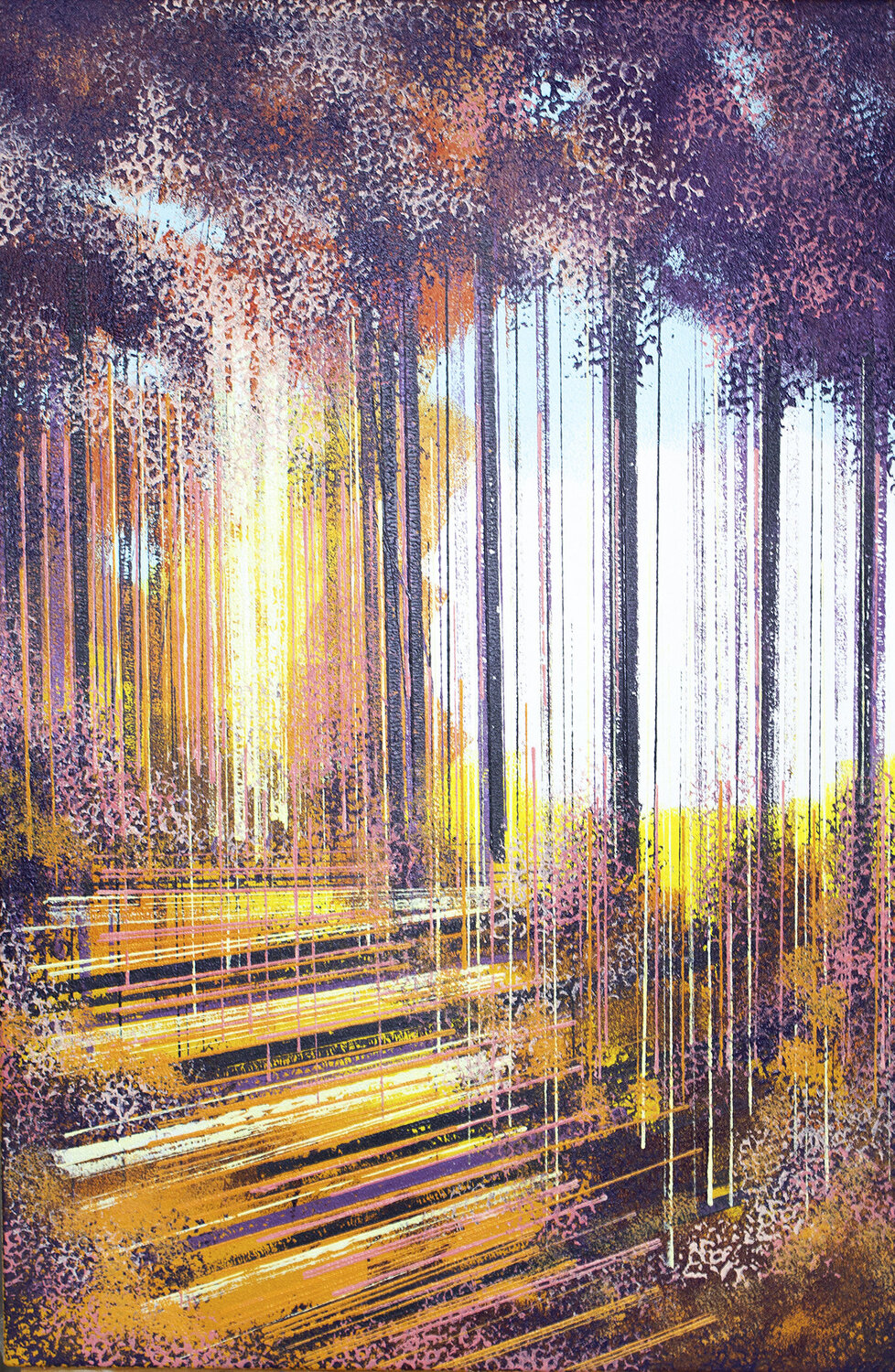 Trees At Sunset Marc Todd Original painting for sale