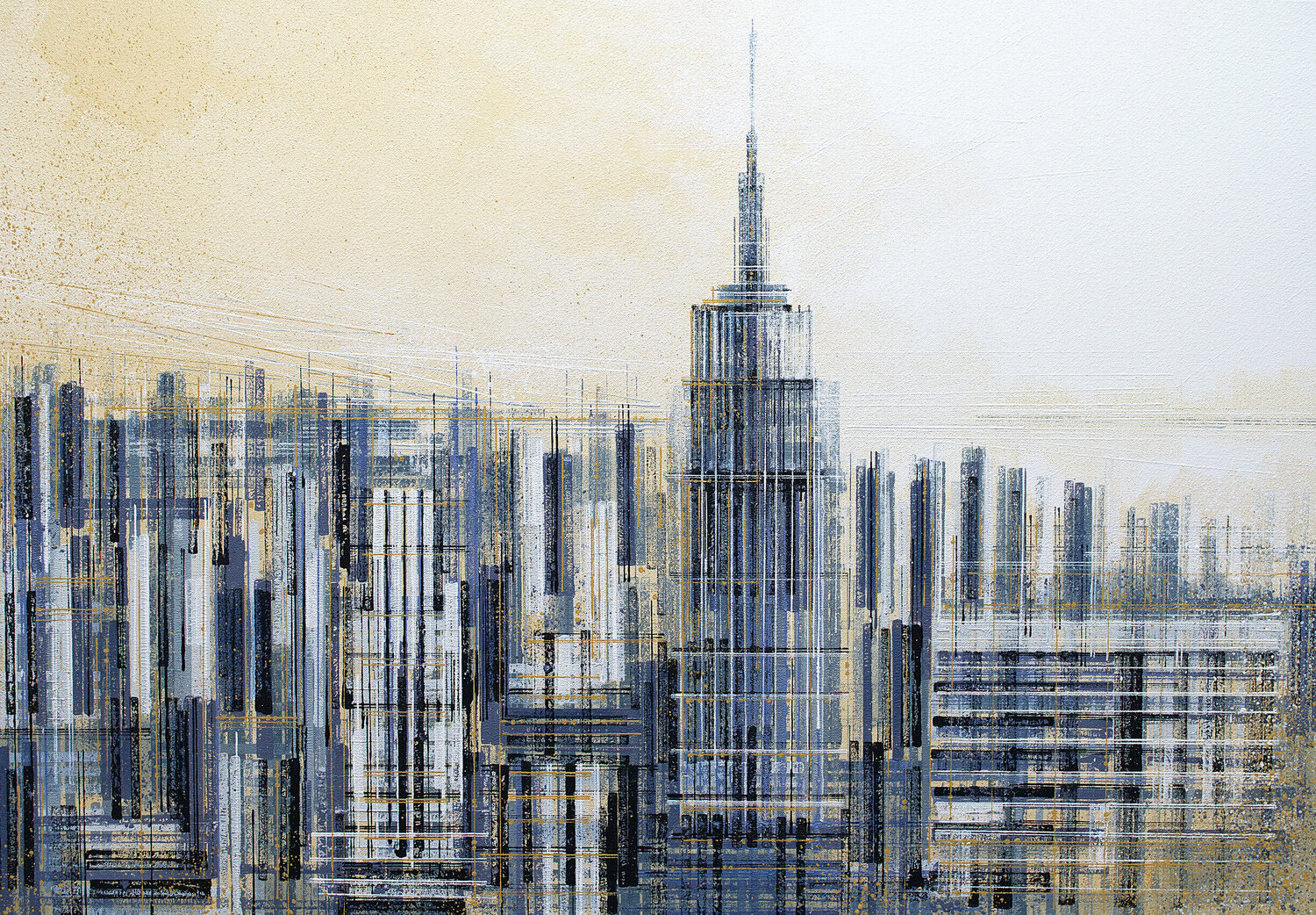 New York And The Empire State In Neutral Tones Marc Todd Originalgemälde zu verkaufen