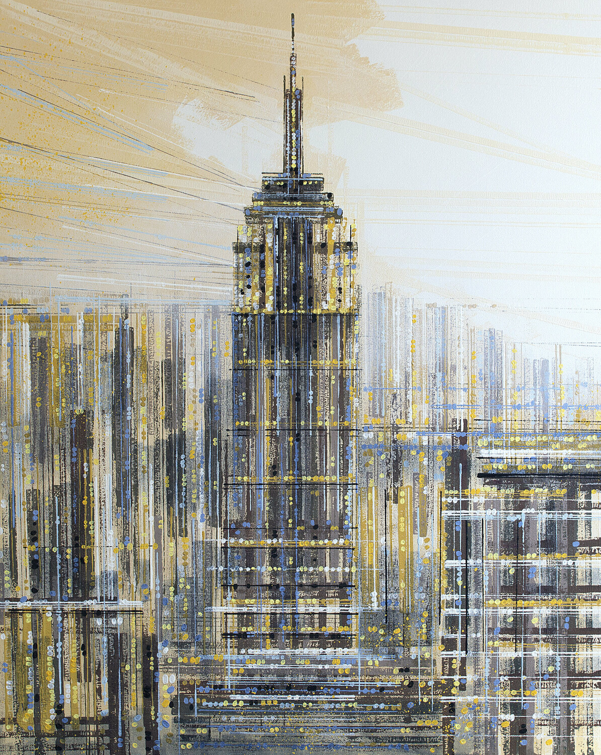 New York - The Empire State Building In Neutral Colours Marc Todd Originalgemälde zu verkaufen