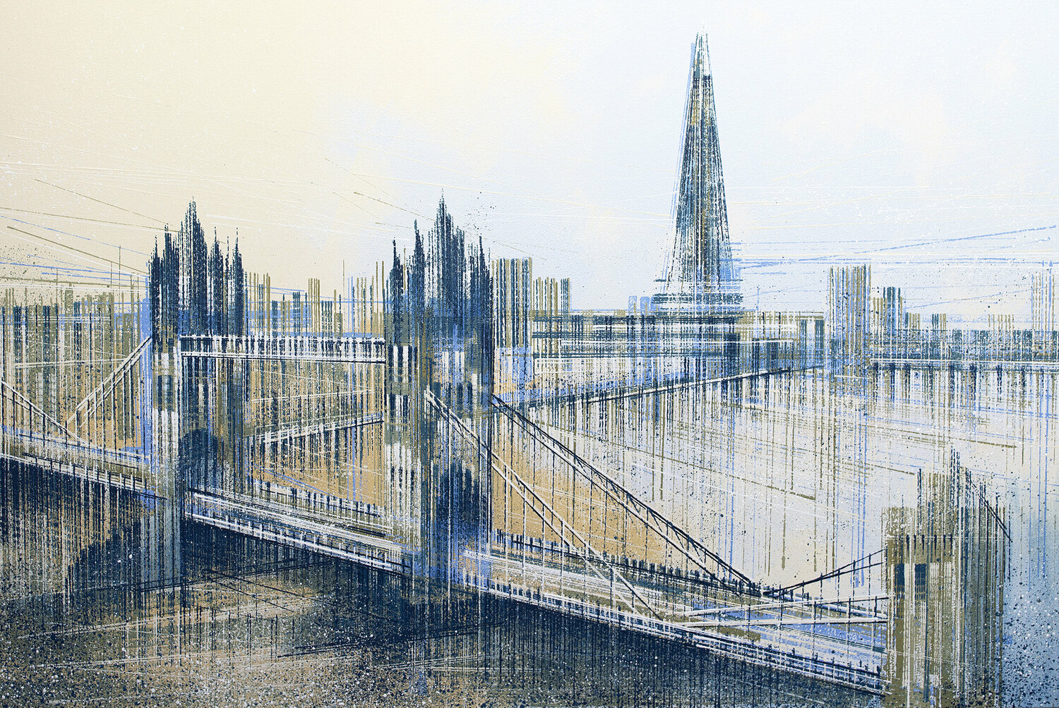 London - Tower Bridge And The Shard In Morning Light Marc Todd Dipinto originale in vendita