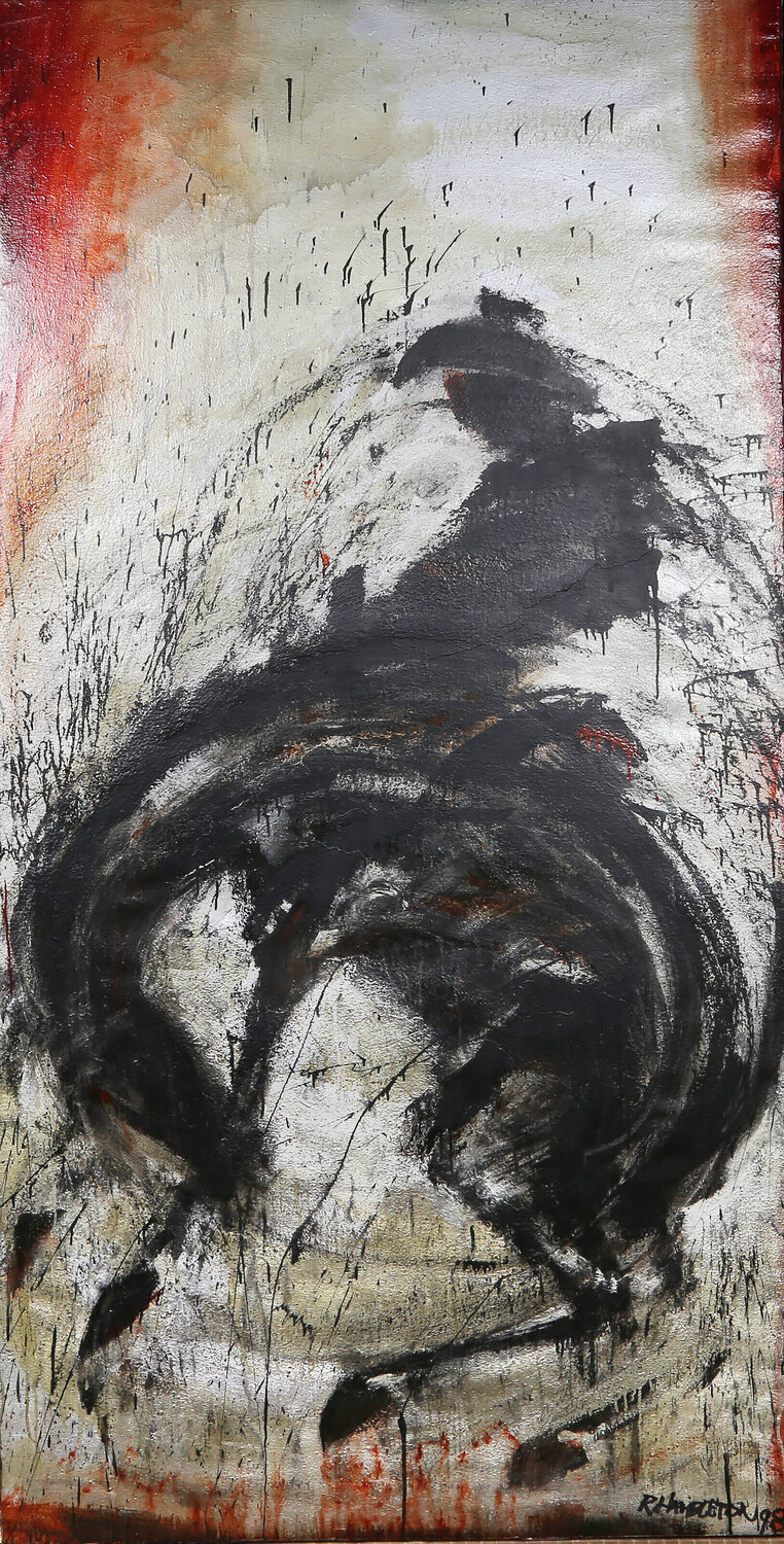 Horse in Motion Richard Hambleton Original painting for sale