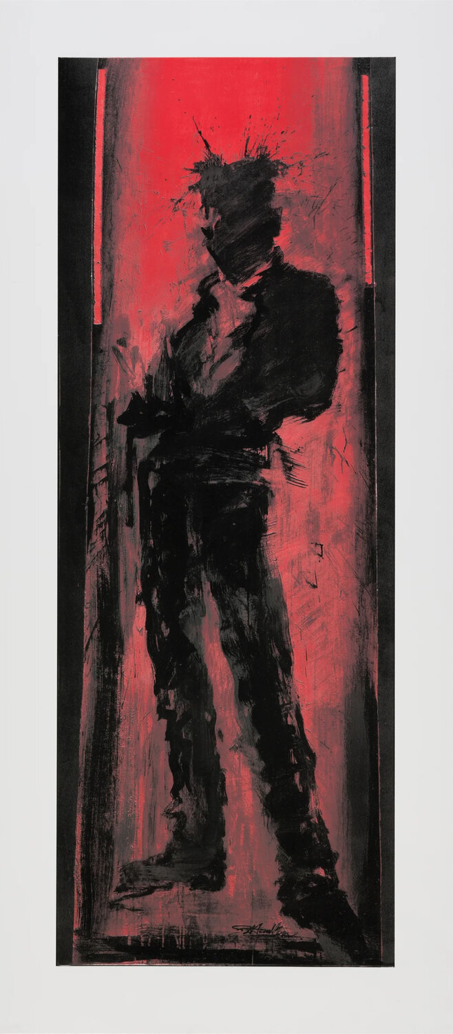 Standing Shadowman Red Richard Hambleton Afdruk te koop