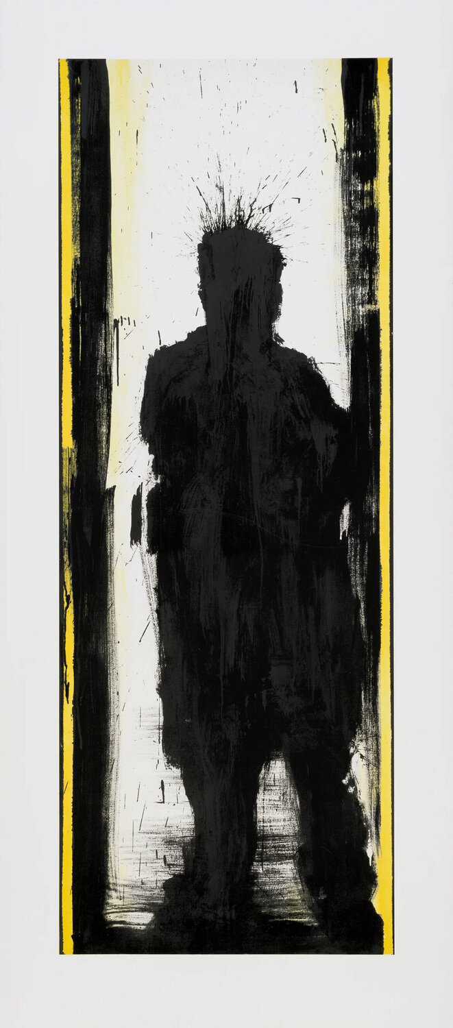 Standing Shadowman Black and Yellow Richard Hambleton Druck zu verkaufen