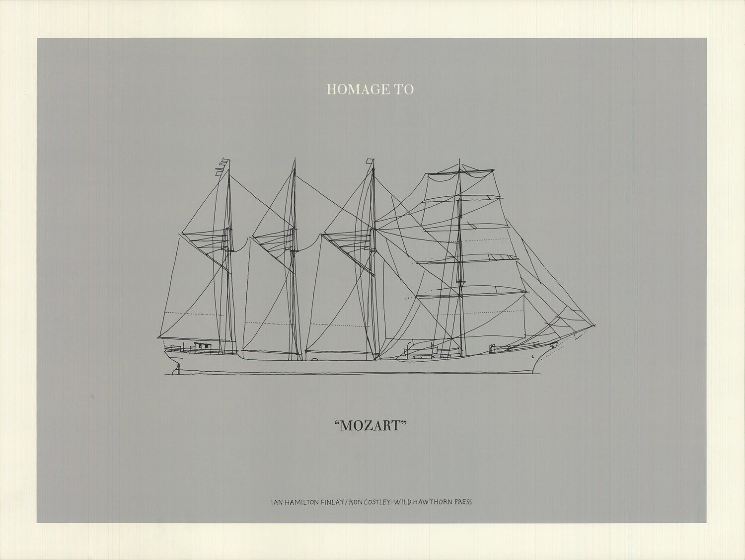 Homage to Mozart Ian Hamilton Finlay Druck zu verkaufen