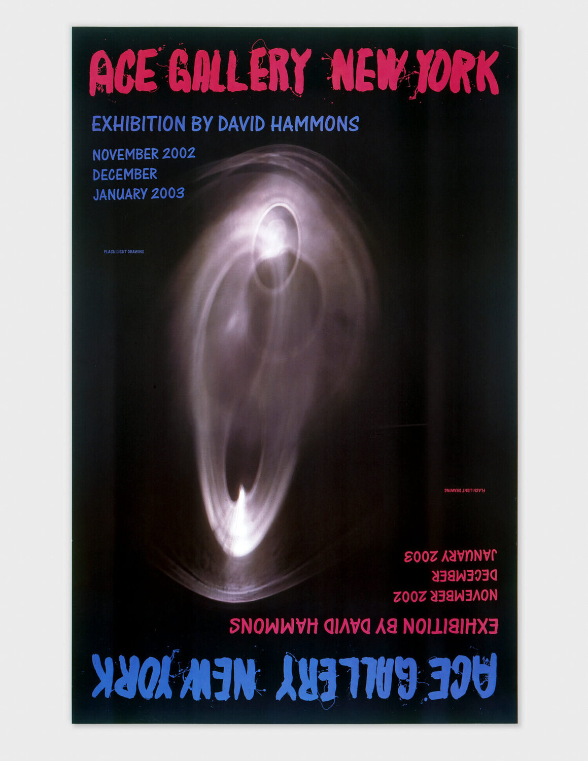 David Hammons - Flashlight Drawing - OVERSIZE Offset Lithograph Poster FREE DOMESTIC SHIPPING David Hammons Druck zu verkaufen