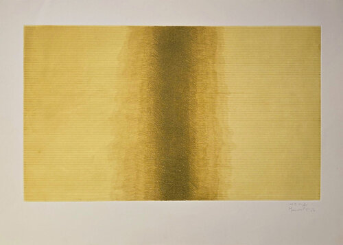 Untitled (Abstract Art, Minimalism, Landscape, Mediterranean, Texture) par Joan Hernández Pijuan, Édition en vente sur Singulart