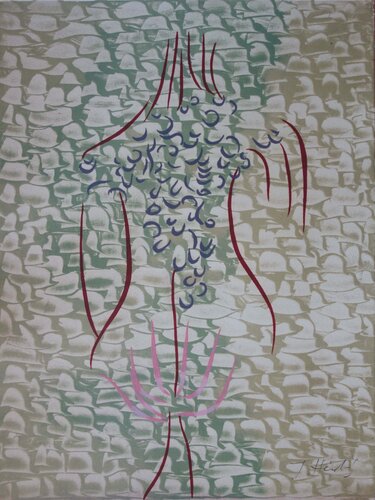 Femme, fleur, Lithographie originale signée by Jacques Herold, 版画 for Sale on Singulart