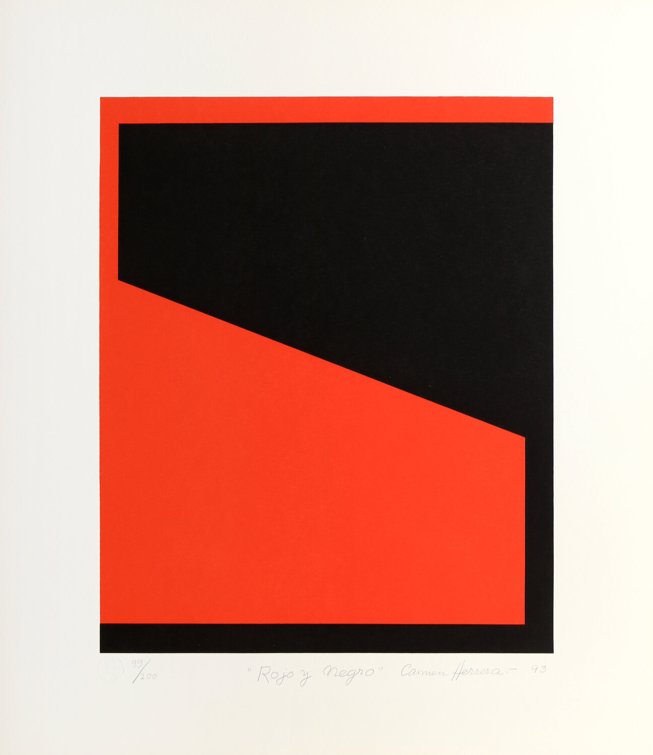Rojo y Negro (Red and Black) Carmen Herrera Stampa in vendita
