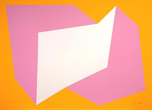 Pink on Orange van Charles Hinman, Afdruk te koop op Singulart
