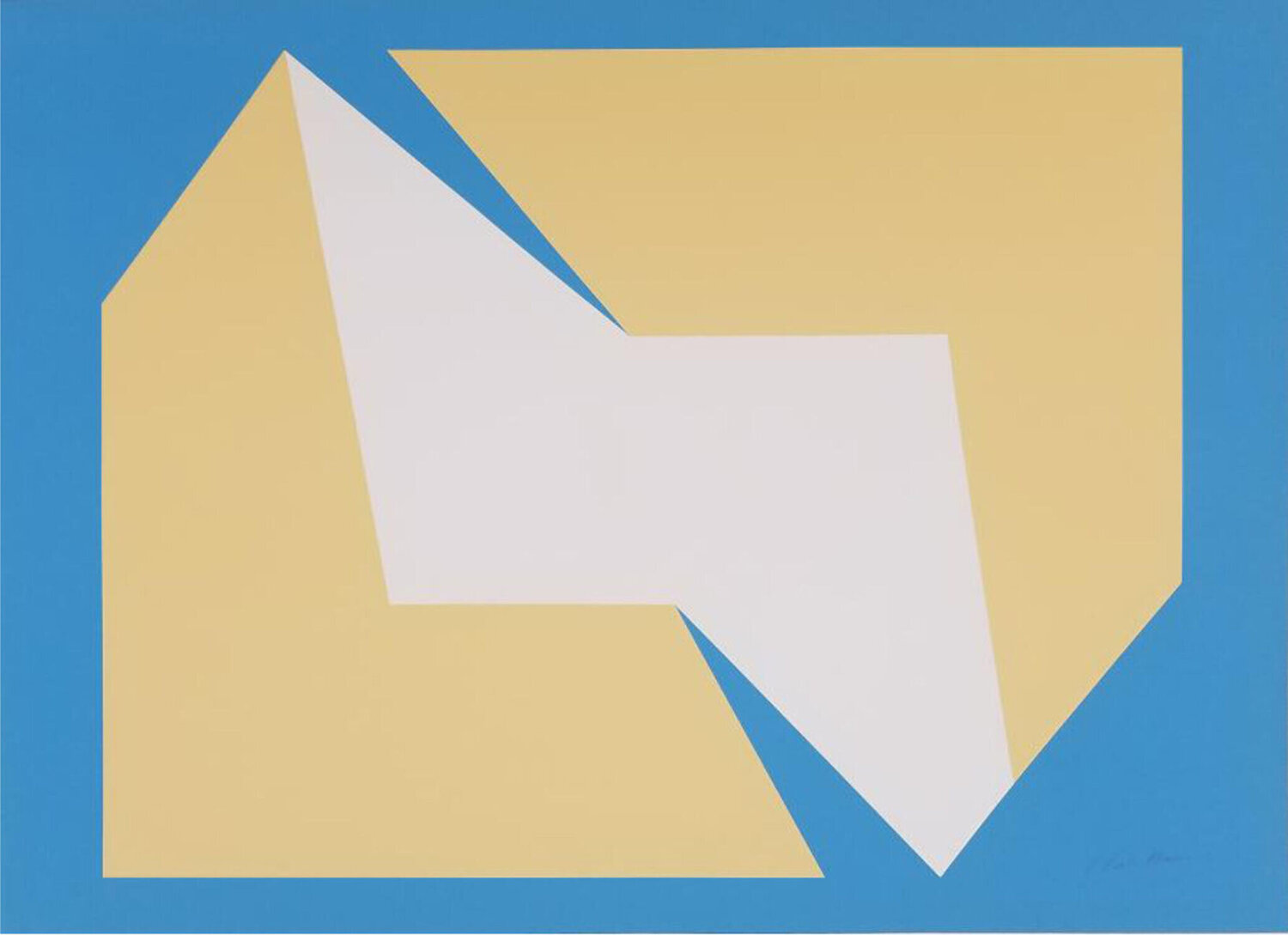 Tan on Blue Green Charles Hinman Stampa in vendita