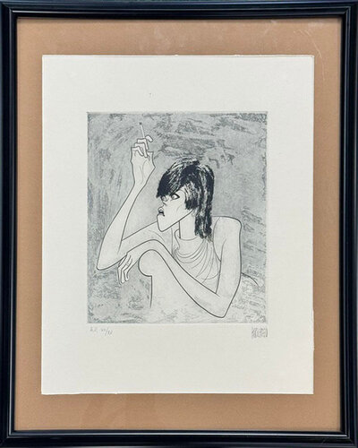 Jane Fonda  van Al Hirschfeld, Afdruk te koop op Singulart