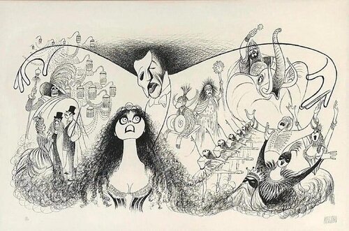 Phantom of the Opera - Andrew Lloyd Webber Broadway Musical Tony Awards 38/100 van Al Hirschfeld, Afdruk te koop op Singulart
