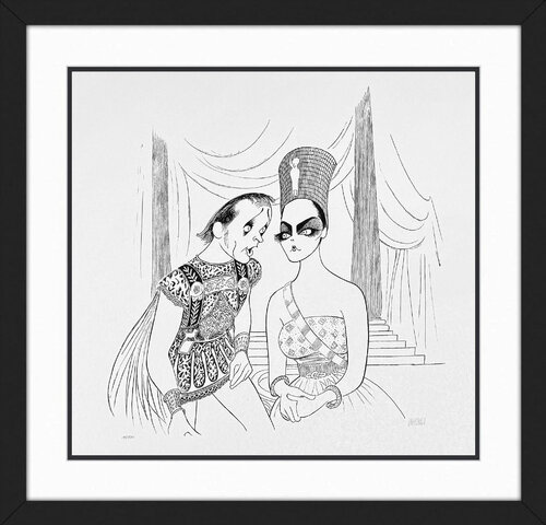Anthony & Cleopatra (Elizabeth Taylor and Richard Burton) Hand Signed Lithograph von Al Hirschfeld, Druck kaufen auf Singulart