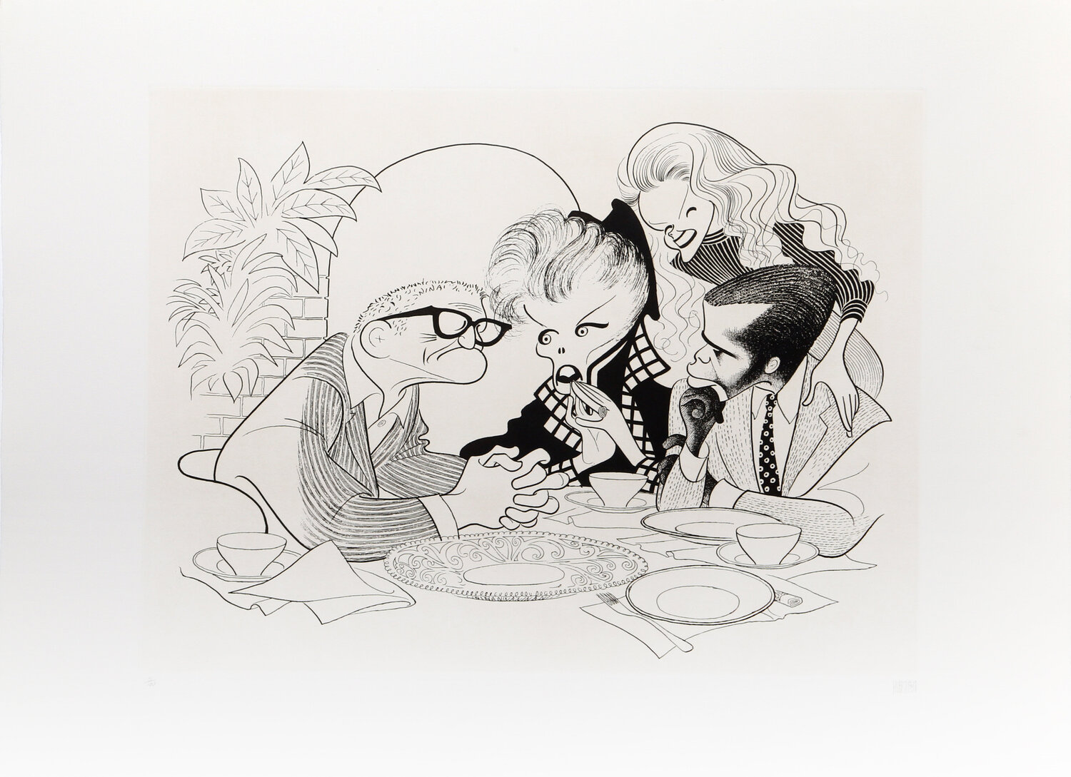 Guess who's coming to Dinner Al Hirschfeld Druck zu verkaufen