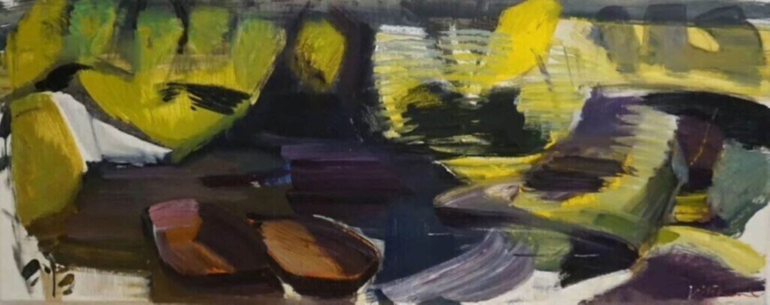 Dark Pool With Boats Ivon Hitchens Dipinto originale in vendita