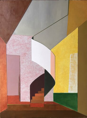 Escalier jaune van Marie-Astrid Grivet, Schilderij te koop op Singulart