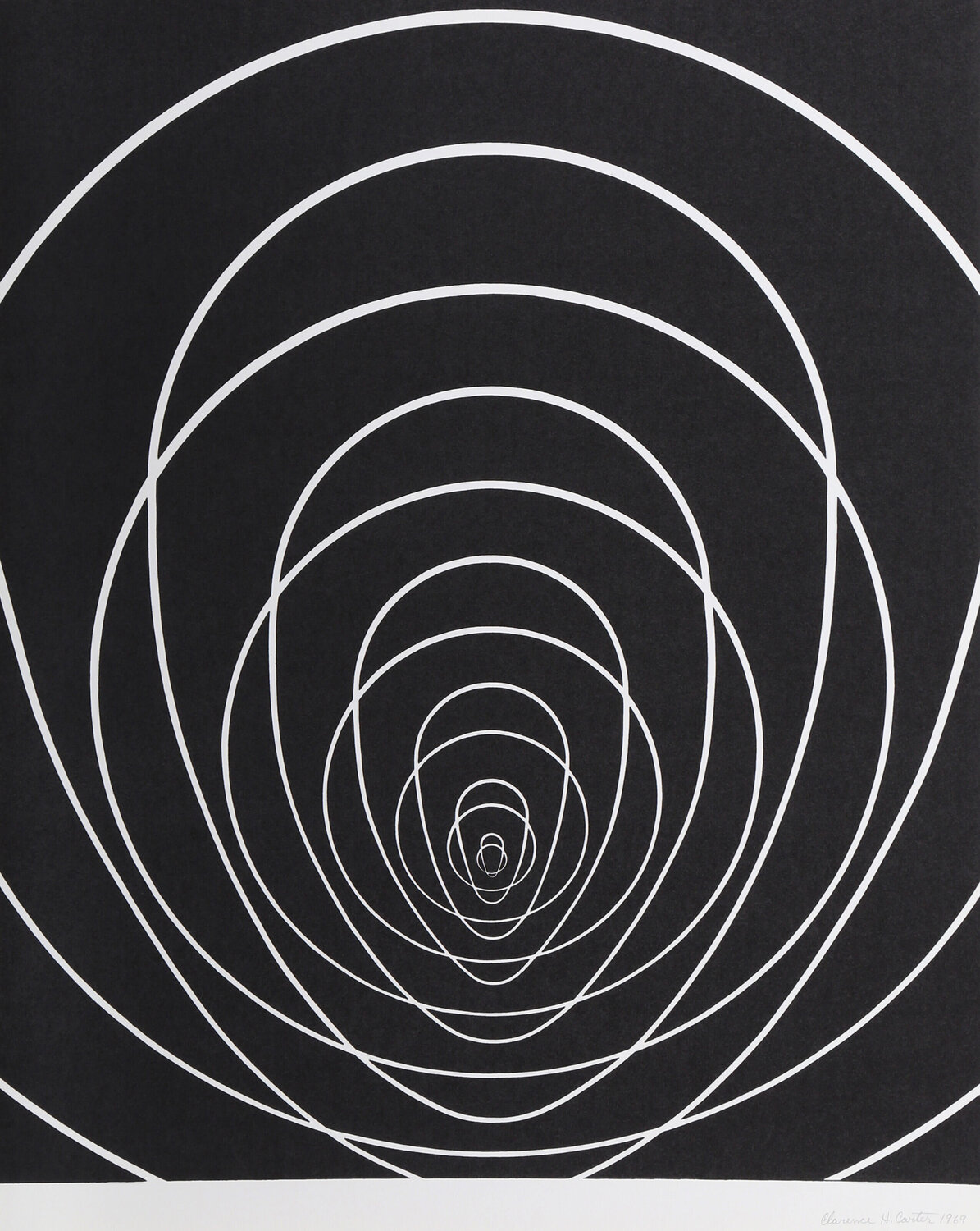 Concentric Space (White) Clarence Holbrook Carter Print for sale
