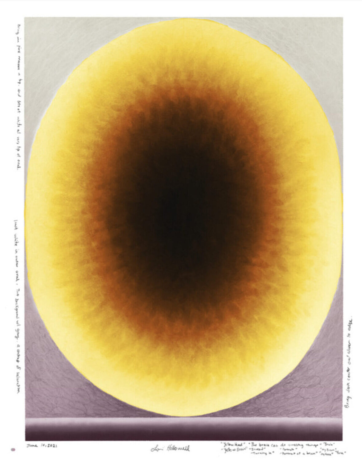 Yellow Brain Loie Hollowell Stampa in vendita