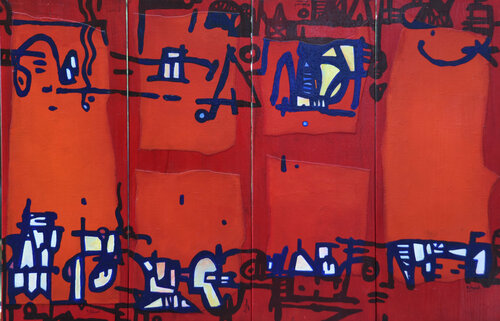 quadriptyque de Michel Liénard, Pintura a la venta en Singulart