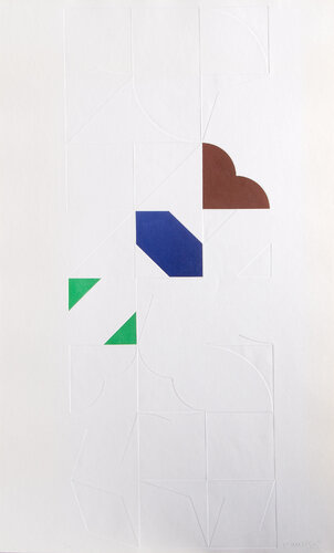 Brown, Blue, Green Composition van Gottfried Honegger, Afdruk te koop op Singulart