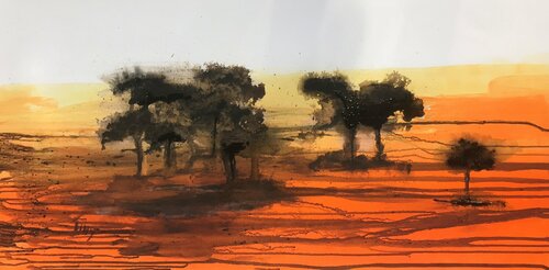 landscape Acacia van Tiny De Bruin, Schilderij te koop op Singulart