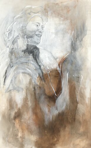 THE ONE RAW BROWN IN DIFFERENT EARTH TONES by Tiny De Bruin, Painting for Sale on Singulart