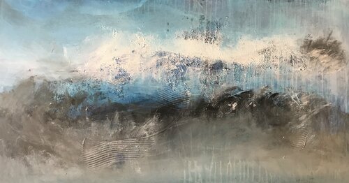 Taupe in blue van Tiny De Bruin, Schilderij te koop op Singulart