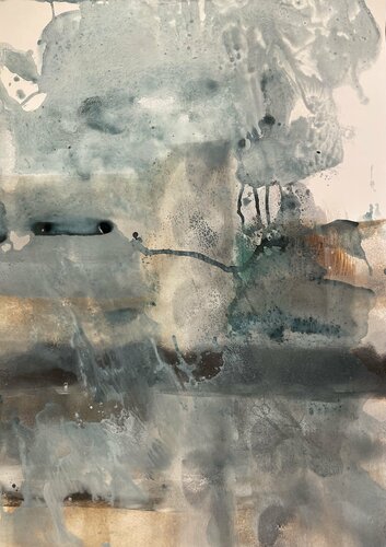 Landscape by Tiny De Bruin, 종이 for Sale on Singulart