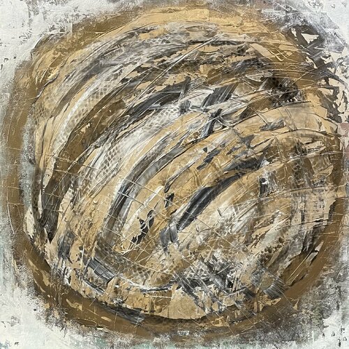 The gold is in the middle van Tiny De Bruin, Schilderij te koop op Singulart