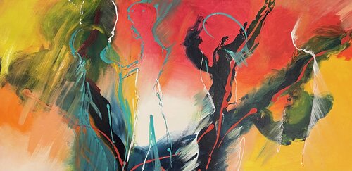 Cry to me (Tom Jones) van Tiny De Bruin, Schilderij te koop op Singulart