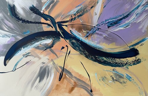 All the birds in the sky di Tiny De Bruin, Pittura in vendita su Singulart