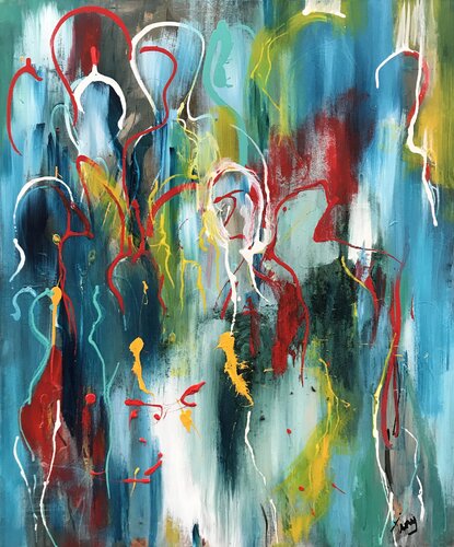 Where's the party di Tiny De Bruin, Pittura in vendita su Singulart