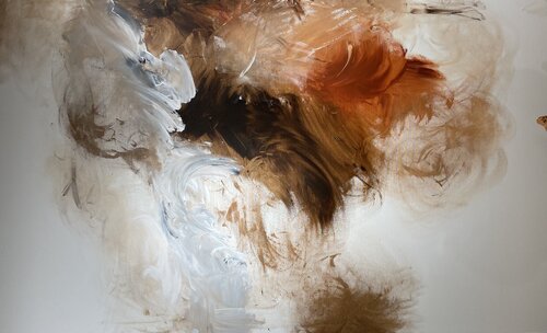 Burned Sienna says everything 2 de Tiny De Bruin, Pintura a la venta en Singulart