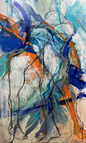 When a man loves a woman van Tiny De Bruin, Schilderij te koop op Singulart
