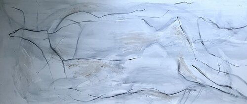 Mirrored Desires: A Moonlit Encounter van Tiny De Bruin, Schilderij te koop op Singulart