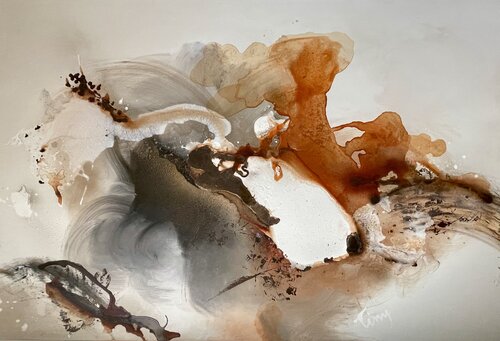 Tranquillizers, embrace nature in earthly tones van Tiny De Bruin, Schilderij te koop op Singulart