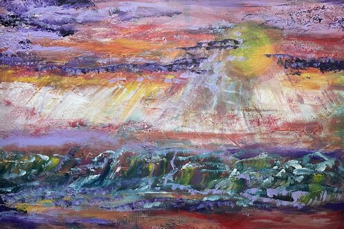 the sea sunset von Tiny De Bruin, Malerei kaufen auf Singulart